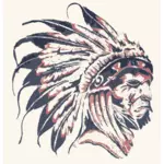 Native American straat kunst vector tekening